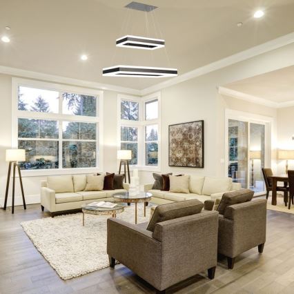 Led Dimmable κρεμαστό φωτιστικό οροφής LED/113W/230V 3000K καφέ