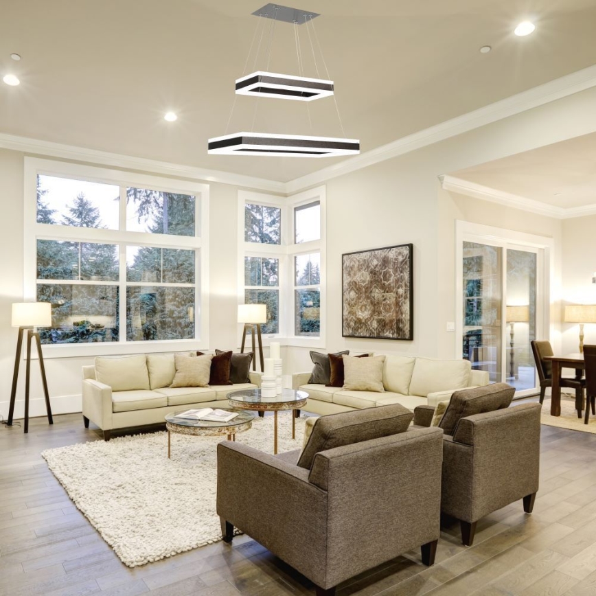 Led Dimmable κρεμαστό φωτιστικό οροφής LED/113W/230V 3000K καφέ