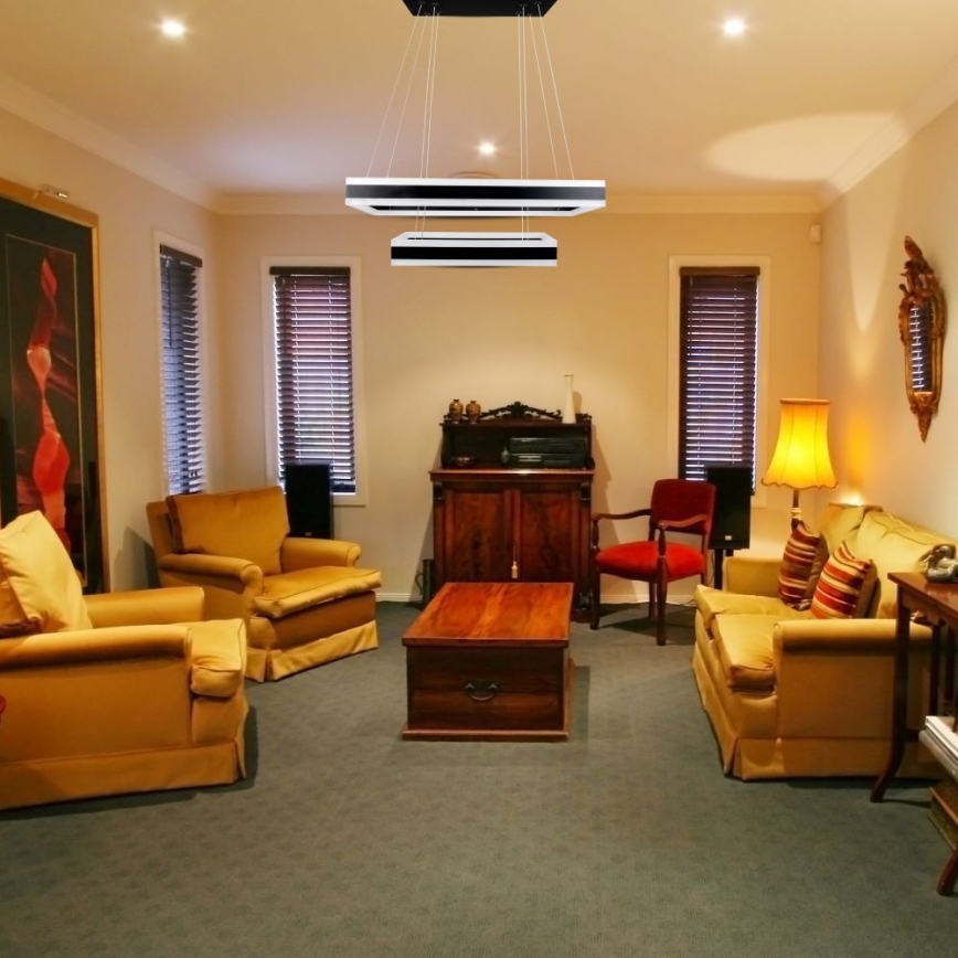 Led Dimmable κρεμαστό φωτιστικό οροφής LED/113W/230V 3000K μαύρο