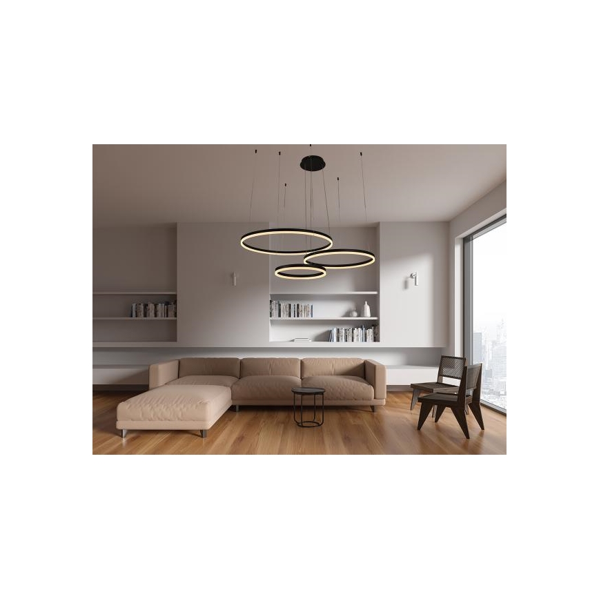 Led Dimmable κρεμαστό φωτιστικό οροφής LED/125W/230V 3000-6500K διάμετρος 80 cm + τηλεχειριστήριο