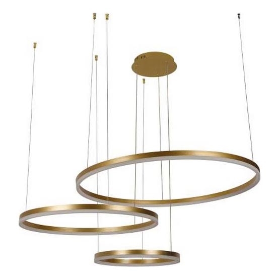 Led Dimmable κρεμαστό φωτιστικό οροφής LED/125W/230V 3000-6500K διάμετρος 80 cm + τηλεχειριστήριο