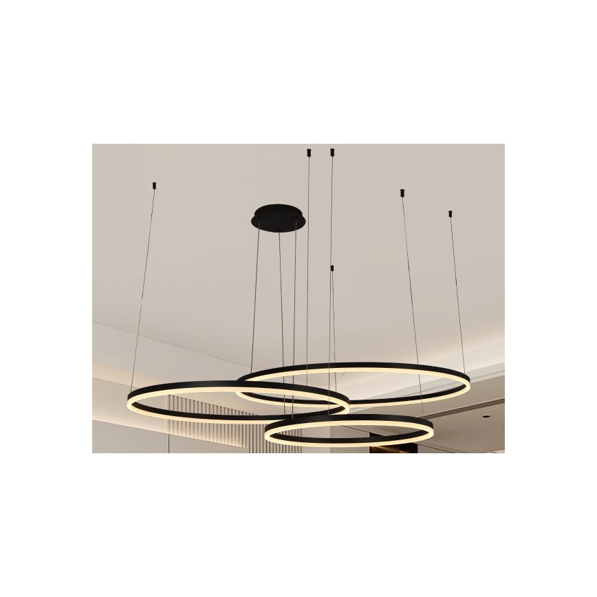 Led Dimmable κρεμαστό φωτιστικό οροφής LED/170W/230V 3000-6500K διάμετρος 100 cm + τηλεχειριστήριο