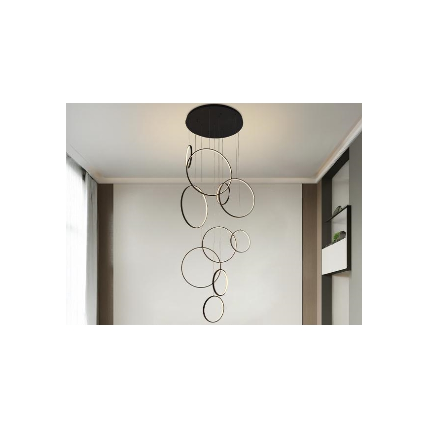 Led Dimmable κρεμαστό φωτιστικό οροφής LED/290W/230V 3000-6500K διάμετρος 60 cm + τηλεχειριστήριο