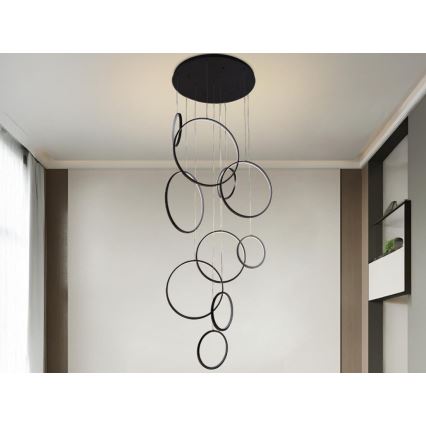 Led Dimmable κρεμαστό φωτιστικό οροφής LED/290W/230V 3000-6500K διάμετρος 60 cm + τηλεχειριστήριο