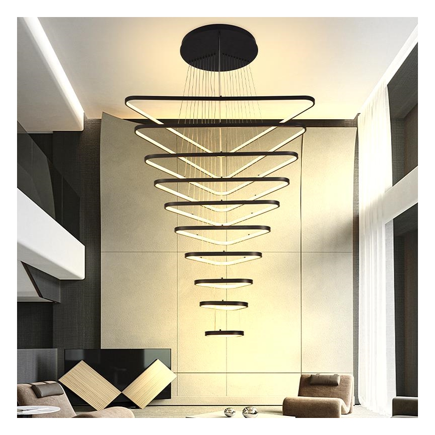 Led Dimmable κρεμαστό φωτιστικό οροφής LED/385W/230V 3000-6500K διάμετρος 100 cm + τηλεχειριστήριο