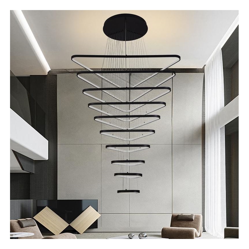 Led Dimmable κρεμαστό φωτιστικό οροφής LED/385W/230V 3000-6500K διάμετρος 100 cm + τηλεχειριστήριο
