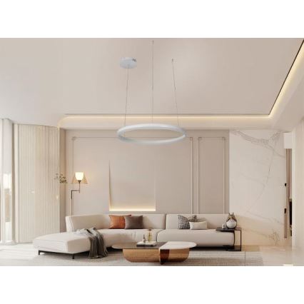 Led Dimmable κρεμαστό φωτιστικό οροφής LED/42W/230V 3000-6500K διάμετρος 60 cm + τηλεχειριστήριο
