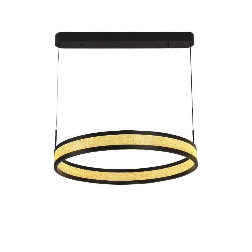 Led Dimmable κρεμαστό φωτιστικό οροφής LED/45W/230V 3000-6500K διάμετρος 60 cm μαύρο + τηλεχειριστήριο