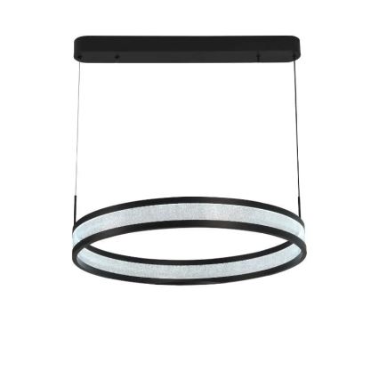 Led Dimmable κρεμαστό φωτιστικό οροφής LED/45W/230V 3000-6500K διάμετρος 60 cm μαύρο + τηλεχειριστήριο