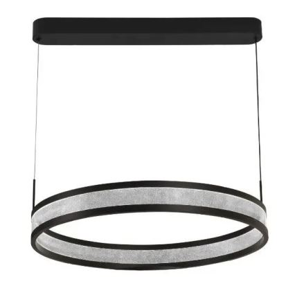 Led Dimmable κρεμαστό φωτιστικό οροφής LED/45W/230V 3000-6500K διάμετρος 60 cm μαύρο + τηλεχειριστήριο