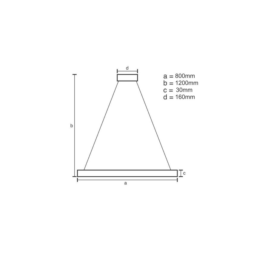 Led Dimmable κρεμαστό φωτιστικό οροφής LED/55W/230V 3000-6500K διάμετρος 80 cm + τηλεχειριστήριο