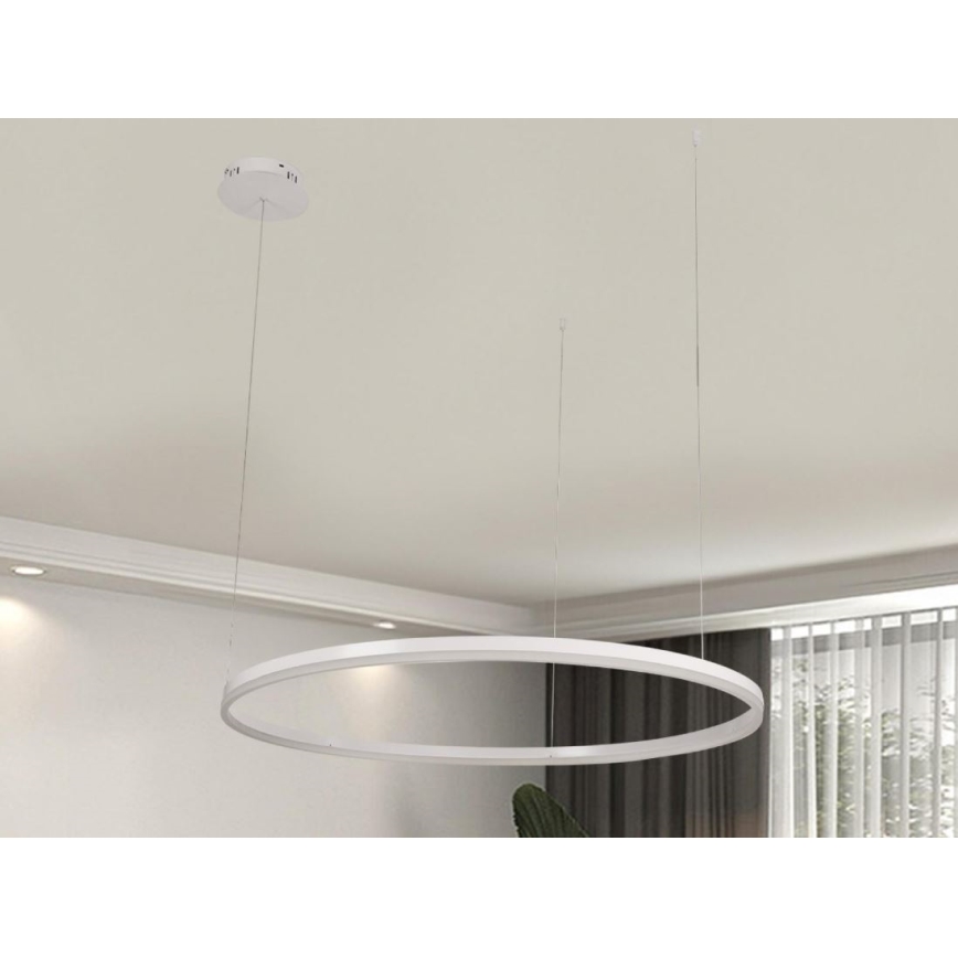 Led Dimmable κρεμαστό φωτιστικό οροφής LED/55W/230V 3000-6500K διάμετρος 80 cm + τηλεχειριστήριο