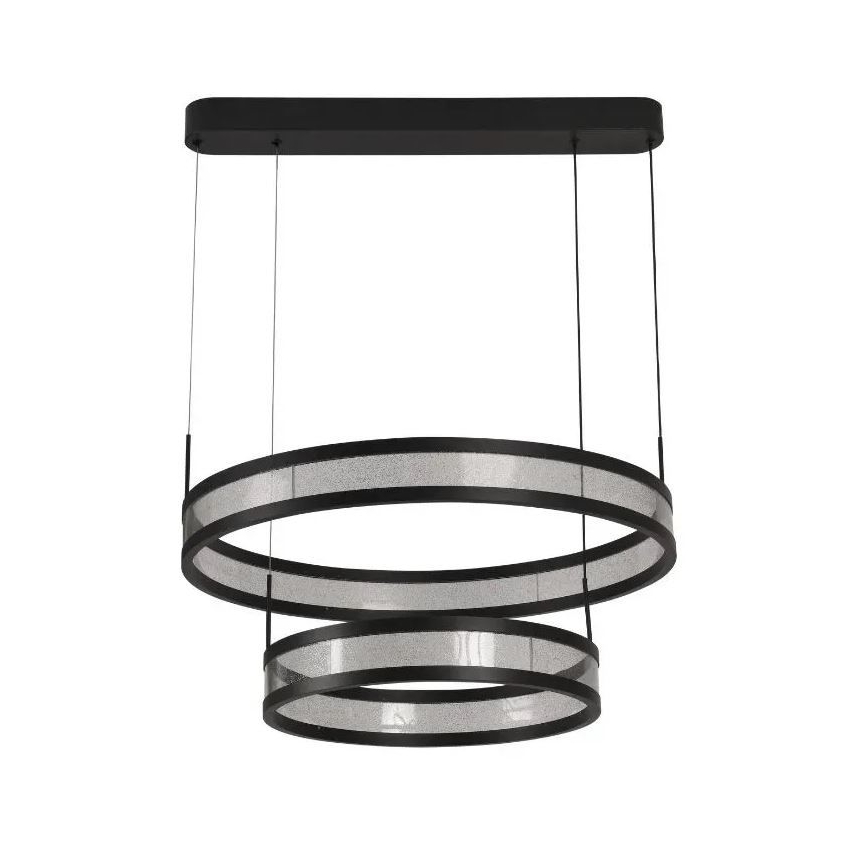 Led Dimmable κρεμαστό φωτιστικό οροφής LED/70W/230V 3000-6500K διάμετρος 60 cm μαύρο + τηλεχειριστήριο