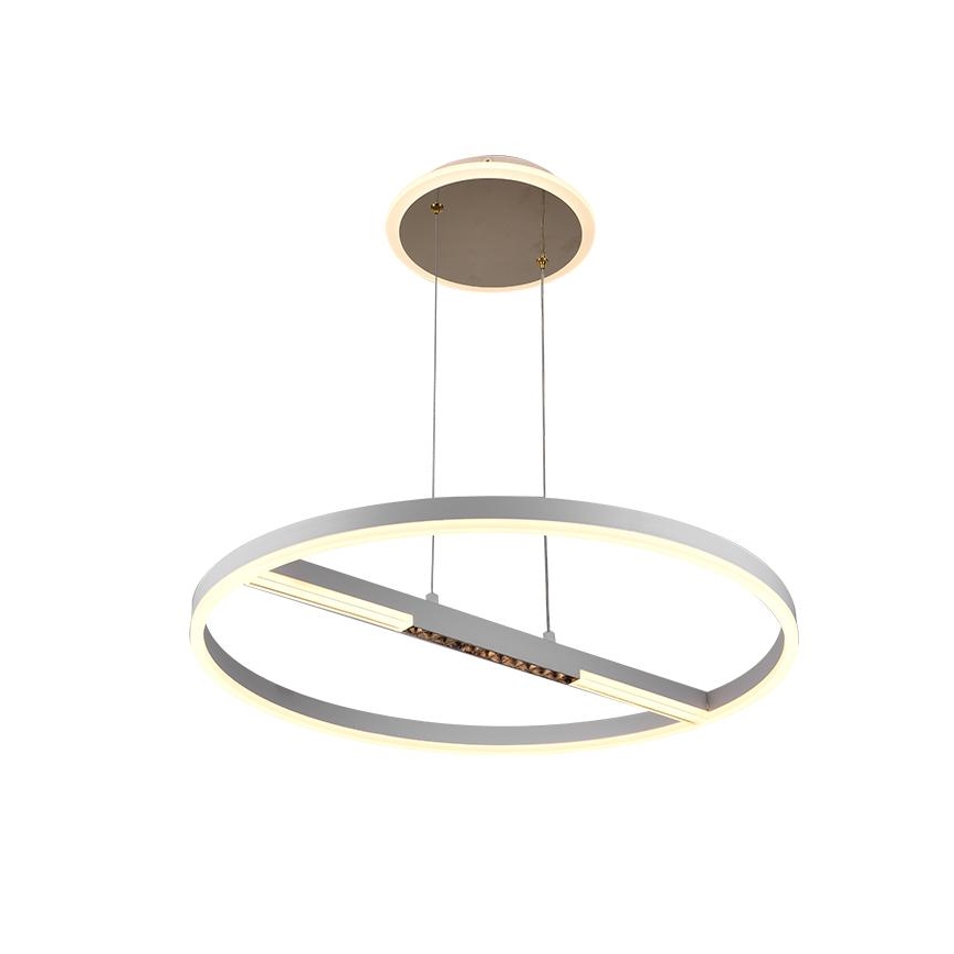 Led Dimmable κρεμαστό φωτιστικό οροφής LED/75W/230V 3000-6500K διάμετρος 60 cm + τηλεχειριστήριο