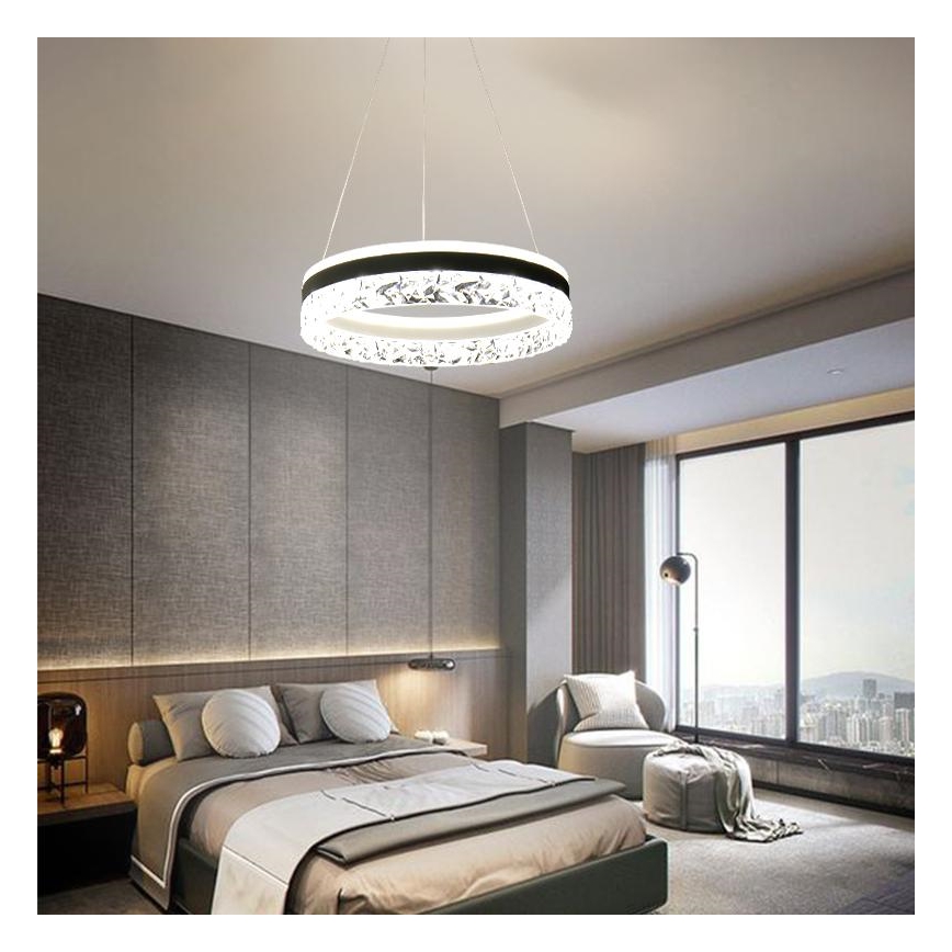 Led Dimmable κρεμαστό φωτιστικό οροφής LED/80W/230V 3000-6500K λευκό + τηλεχειριστήριο