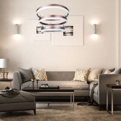 Led Dimmable κρεμαστό φωτιστικό οροφής LED/86W/230V 3000K καφέ