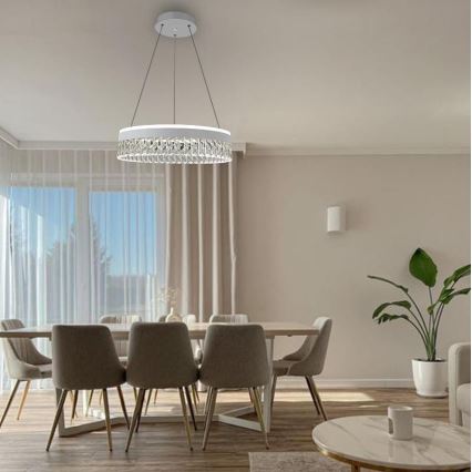 LED Dimming κρύσταλλο πολύφωτο on a string LED/90W/230V 3000-6500K λευκό + τηλεχειριστήριο