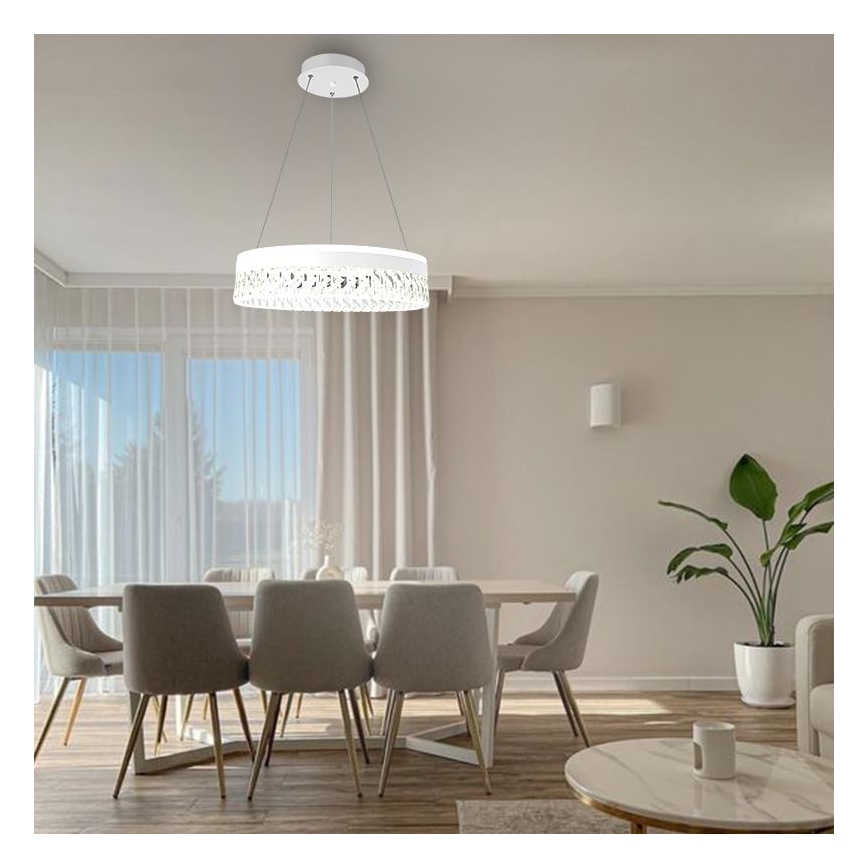 LED Dimming κρύσταλλο πολύφωτο on a string LED/90W/230V 3000-6500K λευκό + τηλεχειριστήριο