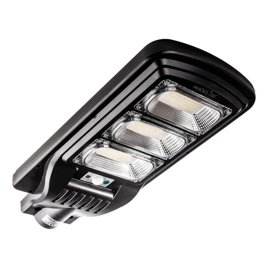 LED Dimmable ηλιακό φωτιστικό δρόμου με αισθητήρα LED/180W/6V 11000 mAh 6500K IP65 μαύρο + τηλεχειριστήριο
