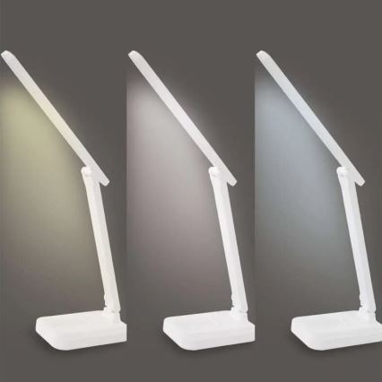 LED Dimmable επαναφορτιζόμενο επιτραπέζιο φωτιστικό	 LED/5W/3,7V 3000K/4000K/6500K 800mAh λευκό