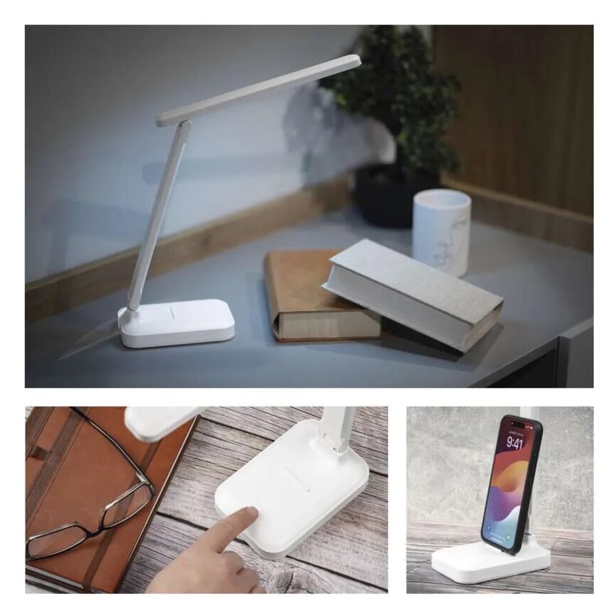 LED Dimmable επαναφορτιζόμενο επιτραπέζιο φωτιστικό	 LED/5W/3,7V 3000K/4000K/6500K 800mAh λευκό