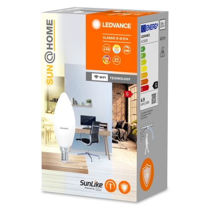 LED Dimmable αντιβακτηριακός λαμπτήρας B40 E14/4,9W/230V Wi-Fi - Ledvance