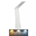 LED Dimmable επαναφορτιζόμενη επιτραπέζια λάμπα αφής USB LED/4W/5V 2700K-5700 K λευκό/χρυσό