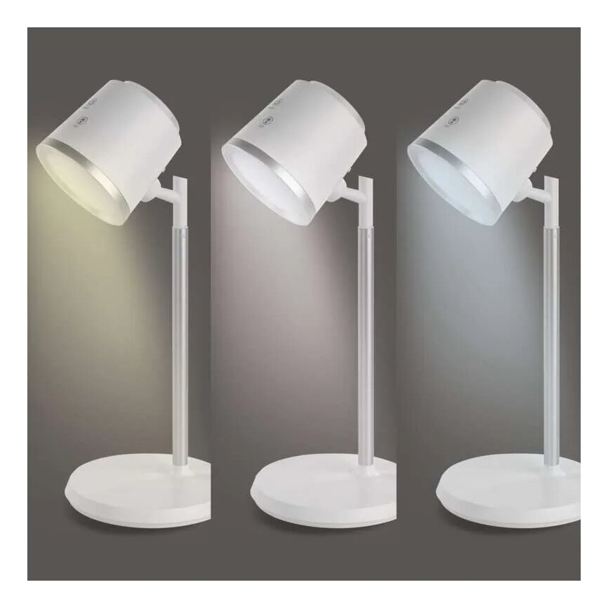 LED Dimmable επαναφορτιζόμενο επιτραπέζιο φωτιστικό	 4σε1 LED/6W/3,7V 3000K/4000K/6500K 1500mAh λευκό