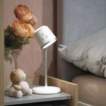 LED Dimmable επαναφορτιζόμενο επιτραπέζιο φωτιστικό	 4σε1 LED/6W/3,7V 3000K/4000K/6500K 1500mAh λευκό
