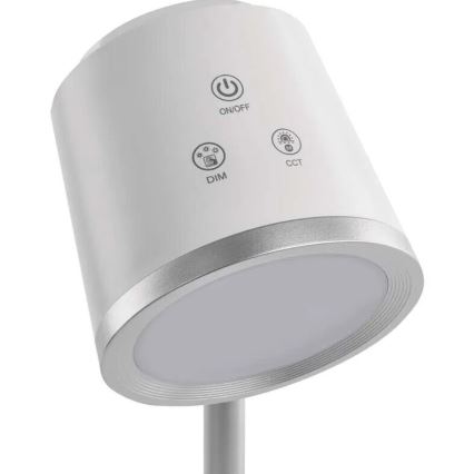 LED Dimmable επαναφορτιζόμενο επιτραπέζιο φωτιστικό	 4σε1 LED/6W/3,7V 3000K/4000K/6500K 1500mAh λευκό