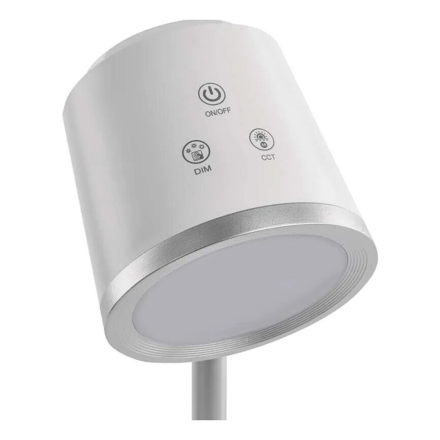 LED Dimmable επαναφορτιζόμενο επιτραπέζιο φωτιστικό	 4σε1 LED/6W/3,7V 3000K/4000K/6500K 1500mAh λευκό