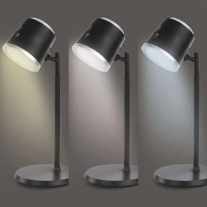LED Dimmable επαναφορτιζόμενο επιτραπέζιο φωτιστικό	 4σε1 LED/6W/3,7V 3000K/4000K/6500K 1500mAh μαύρο