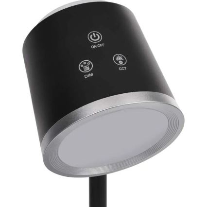 LED Dimmable επαναφορτιζόμενο επιτραπέζιο φωτιστικό	 4σε1 LED/6W/3,7V 3000K/4000K/6500K 1500mAh μαύρο