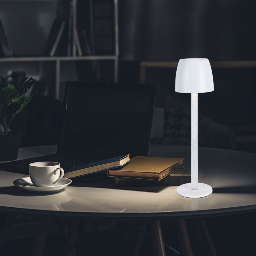 LED Dimmable επαναφορτιζόμενο επιτραπέζιο φωτιστικό αφής LED/3W/5V 3000K 1800 mAh μαύρο