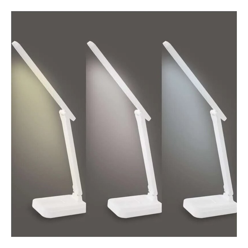 LED Dimmable επαναφορτιζόμενο επιτραπέζιο φωτιστικό	 LED/5W/3,7V 3000K/4000K/6500K 800mAh λευκό