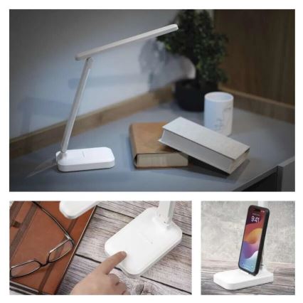 LED Dimmable επαναφορτιζόμενο επιτραπέζιο φωτιστικό	 LED/5W/3,7V 3000K/4000K/6500K 800mAh λευκό