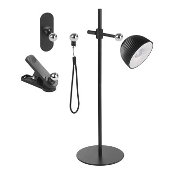 LED Dimmable επαναφορτιζόμενο επιτραπέζιο φωτιστικό	 magnetic 4σε1 LED/4,2W/3,7V 4000K 1200mAh μαύρο