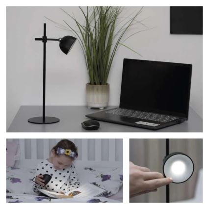 LED Dimmable επαναφορτιζόμενο επιτραπέζιο φωτιστικό	 magnetic 4σε1 LED/4,2W/3,7V 4000K 1200mAh μαύρο
