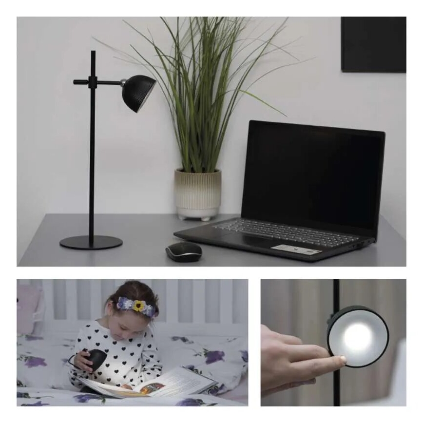 LED Dimmable επαναφορτιζόμενο επιτραπέζιο φωτιστικό	 magnetic 4σε1 LED/4,2W/3,7V 4000K 1200mAh μαύρο