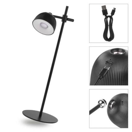 LED Dimmable επαναφορτιζόμενο επιτραπέζιο φωτιστικό	 magnetic 4σε1 LED/4,2W/3,7V 4000K 1200mAh μαύρο