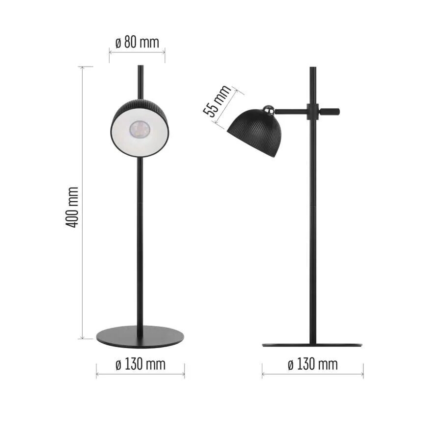LED Dimmable επαναφορτιζόμενο επιτραπέζιο φωτιστικό	 magnetic 4σε1 LED/4,2W/3,7V 4000K 1200mAh μαύρο