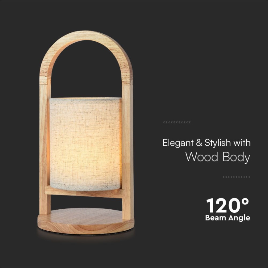 LED Dimmable επαναφορτιζόμενο επιτραπέζιο φωτιστικό αφής LED/1,5W/5V 3000K 1800mAh μπεζ