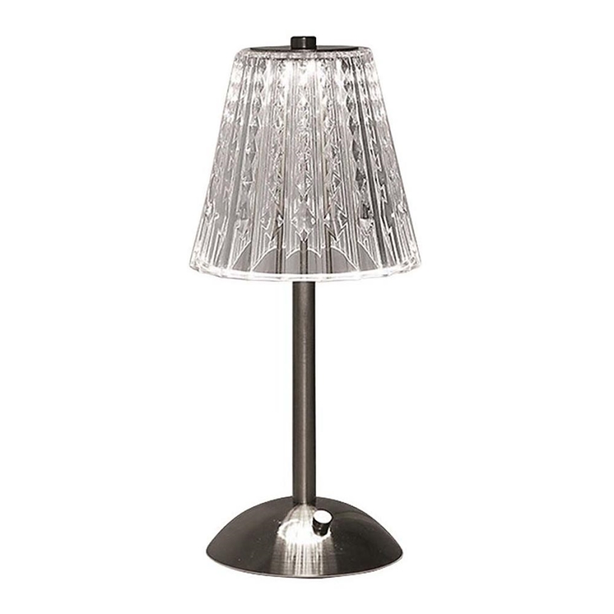LED Dimmable επαναφορτιζόμενο επιτραπέζιο φωτιστικό αφής LED/2,4W/5V 3000-6000K 1800 mAh γυαλιστερό χρώμιο