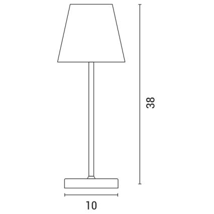 LED Dimmable επαναφορτιζόμενο επιτραπέζιο φωτιστικό αφής LED/3,5W/5V 5200mAh γκρι