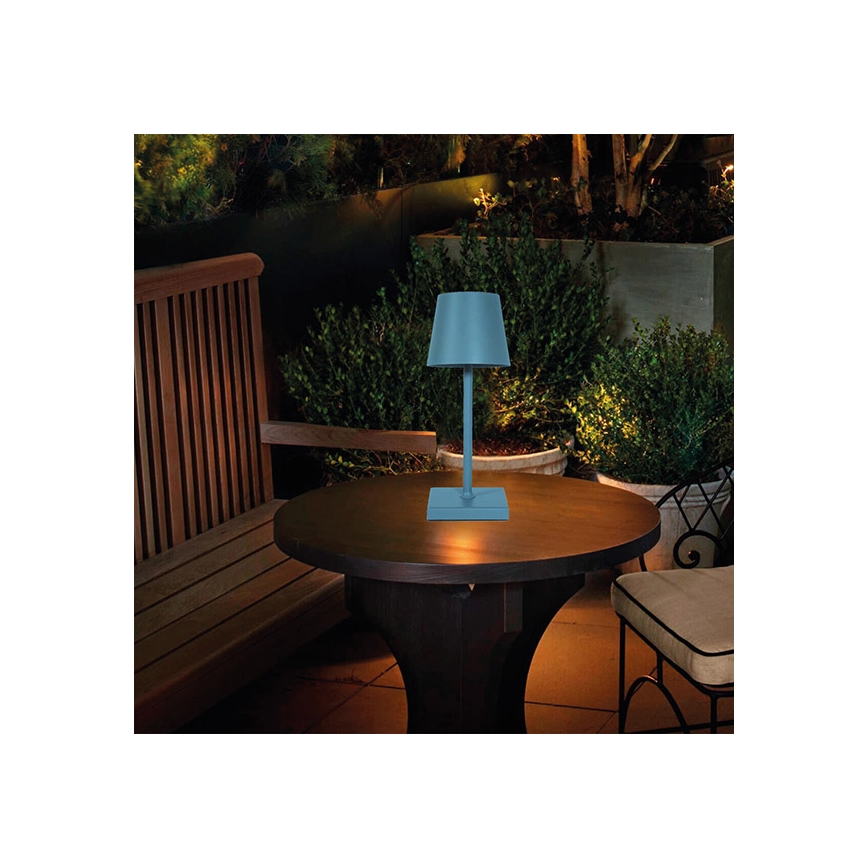 LED Dimmable επαναφορτιζόμενο επιτραπέζιο φωτιστικό αφής LED/3,5W/5V 5200mAh μπλε
