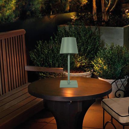 LED Dimmable επαναφορτιζόμενο επιτραπέζιο φωτιστικό αφής LED/3,5W/5V 5200mAh πράσινο
