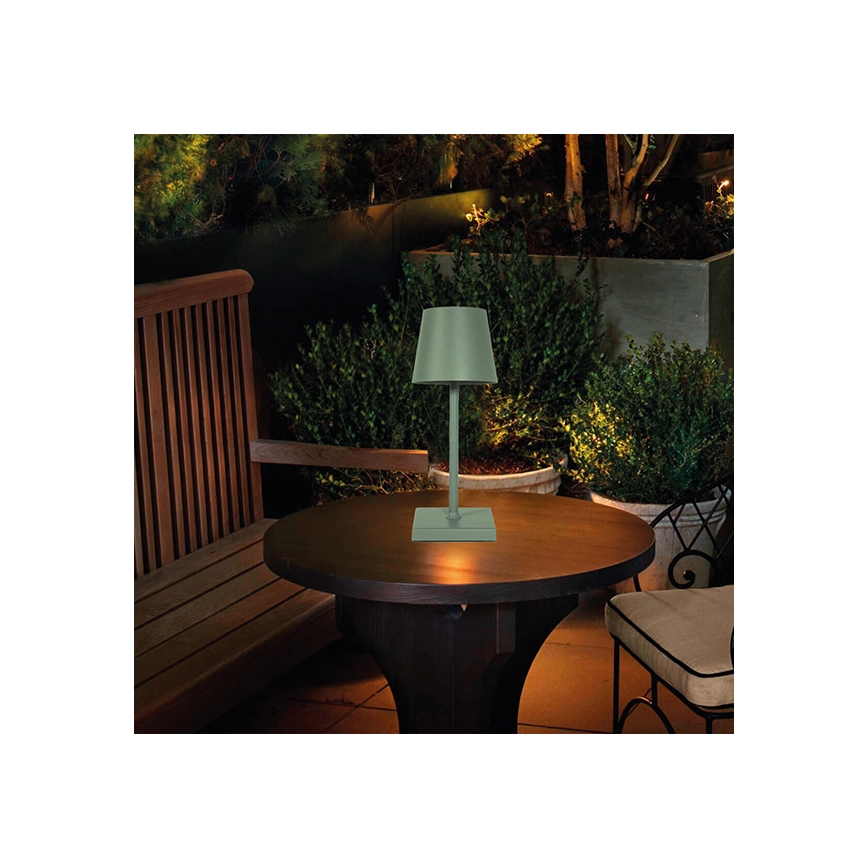 LED Dimmable επαναφορτιζόμενο επιτραπέζιο φωτιστικό αφής LED/3,5W/5V 5200mAh πράσινο