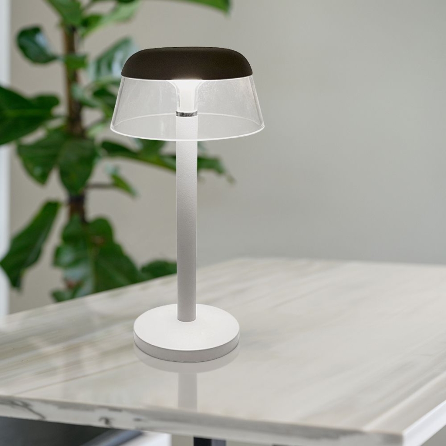 LED Dimmable επαναφορτιζόμενο επιτραπέζιο φωτιστικό αφής LED/3W/5V 3000-6000K 1800 mAh λευκό