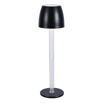 LED Dimmable επαναφορτιζόμενο επιτραπέζιο φωτιστικό αφής LED/3W/5V 3000K 1800 mAh μαύρο