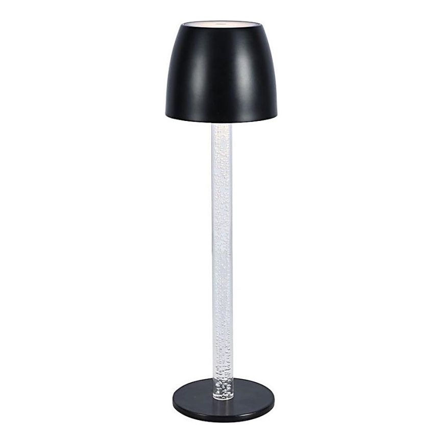 LED Dimmable επαναφορτιζόμενο επιτραπέζιο φωτιστικό αφής LED/3W/5V 3000K 1800 mAh μαύρο